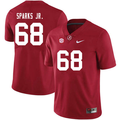 Men's #68 Alajujuan Sparks Jr. Alabama Crimson Tide Football Jersey