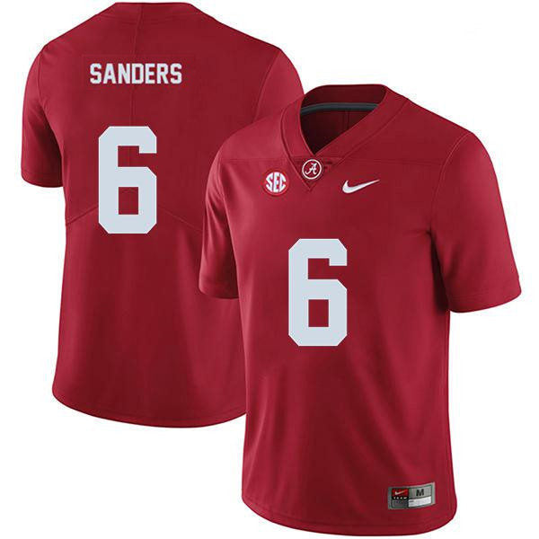Men's  #6 Trey Sanders Alabama Crimson Tide Football Jersey