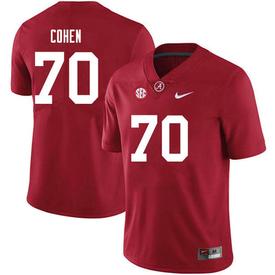 Men's  #70 Javion Cohen Alabama Crimson Tide Football Jersey