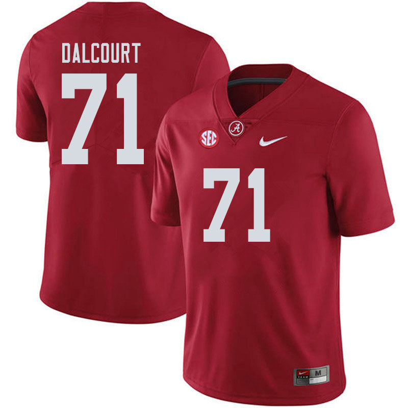 Men's #71 Darrian Dalcourt Alabama Crimson Tide Football Jersey
