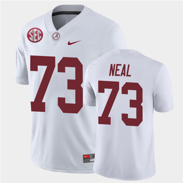 Men's #73 Evan Neal Alabama Crimson Tide Football Jersey