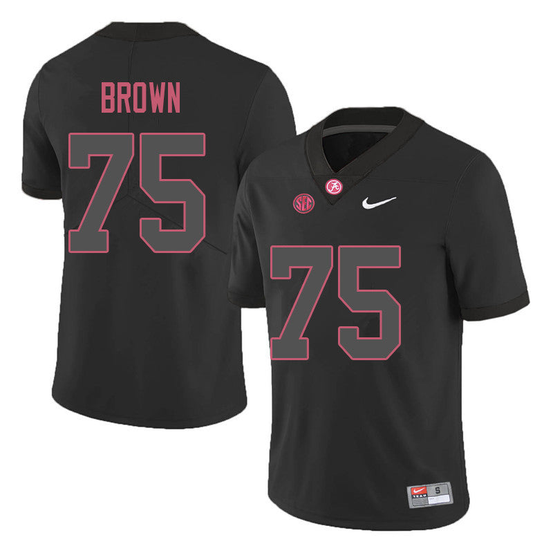 Men's #75 Tommy Brown Alabama Crimson Tide Football Jersey