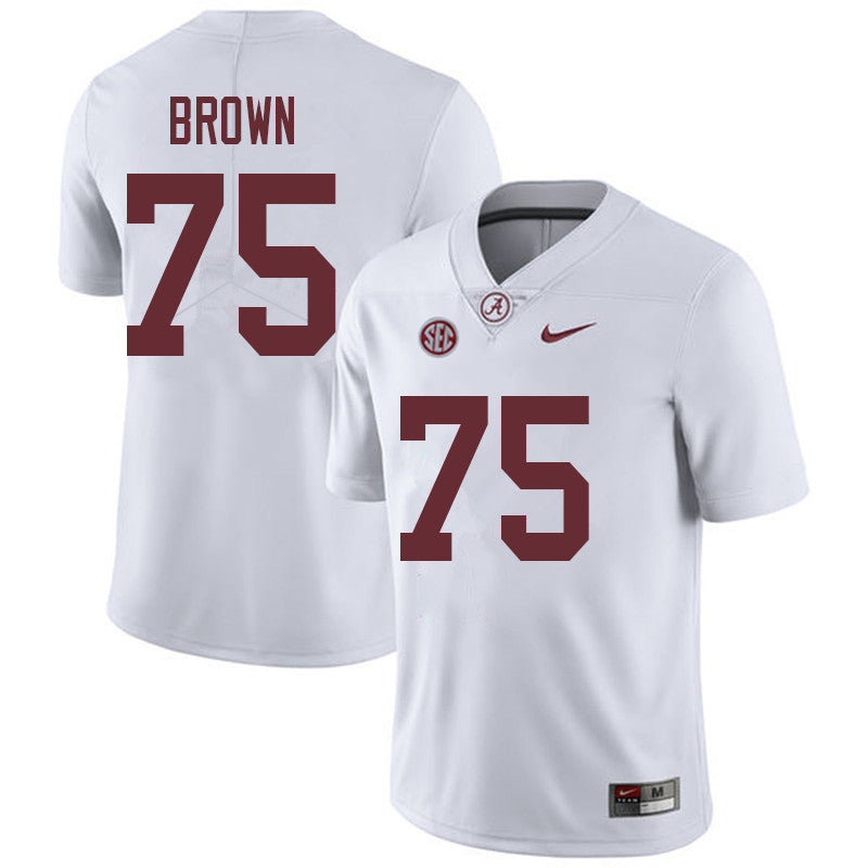 Men's #75 Tommy Brown Alabama Crimson Tide Football Jersey
