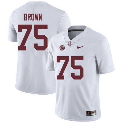 Men's #75 Tommy Brown Alabama Crimson Tide Football Jersey