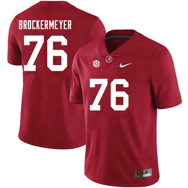 Men's  #76 Tommy Brockermeyer Alabama Crimson Tide Football Jersey