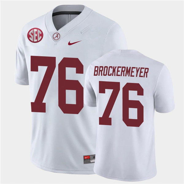 Men's  #76 Tommy Brockermeyer Alabama Crimson Tide Football Jersey