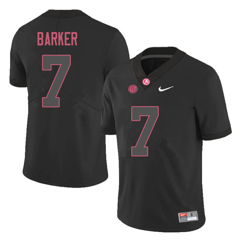Men's #7 Braxton Barker Alabama Crimson Tide Football Jersey