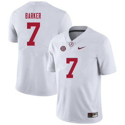 Men's #7 Braxton Barker Alabama Crimson Tide Football Jersey