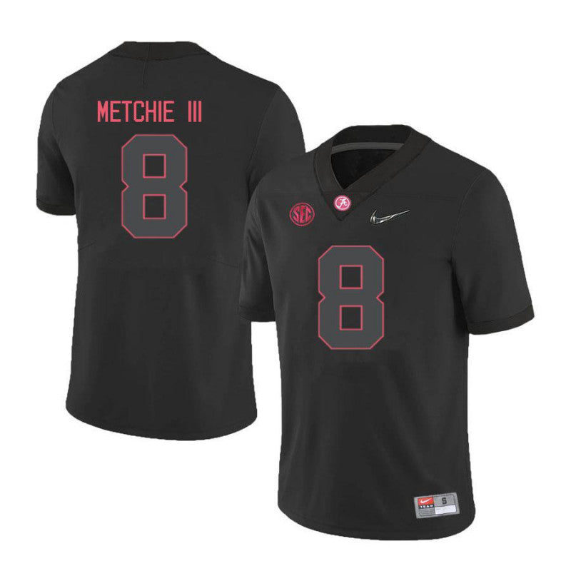 Men's #8 John Metchie III Alabama Crimson Tide Football Jersey