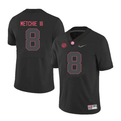 Men's #8 John Metchie III Alabama Crimson Tide Football Jersey