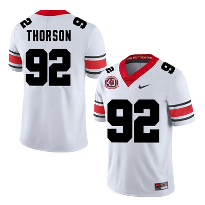Men's #92 Brett Thorson Georgia Bulldog College Football Jersey