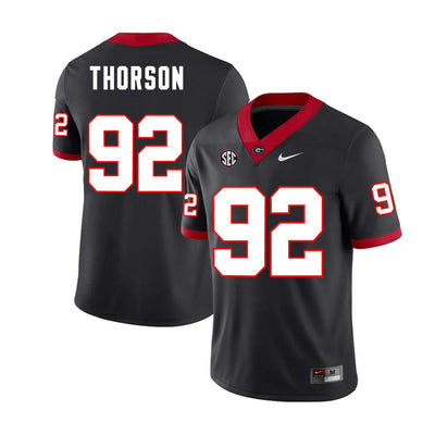 Men's #92 Brett Thorson Georgia Bulldog College Football Jersey
