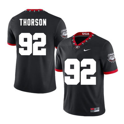 Men's #92 Brett Thorson Georgia Bulldog College Football Jersey