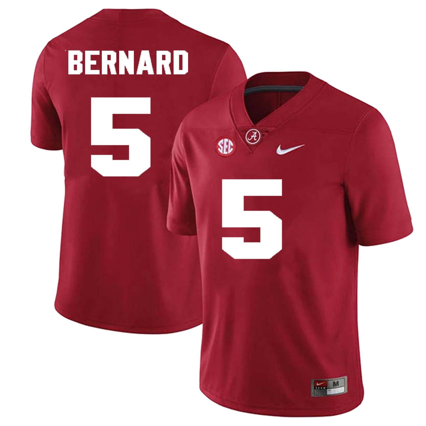 Men's #5 Germie Bernard Alabama Crimson Tide Football Jersey