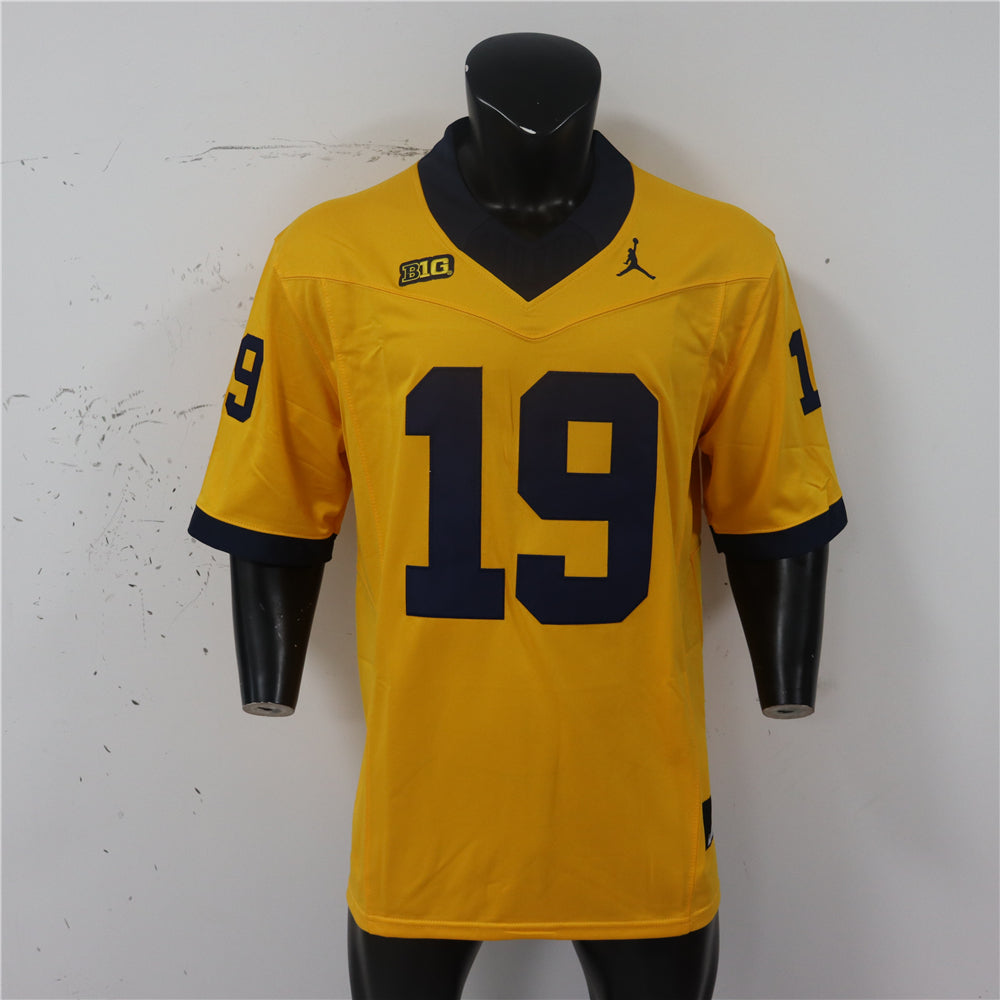 Men’s Michigan Wolverines #19 Bryce Underwood Football Jersey