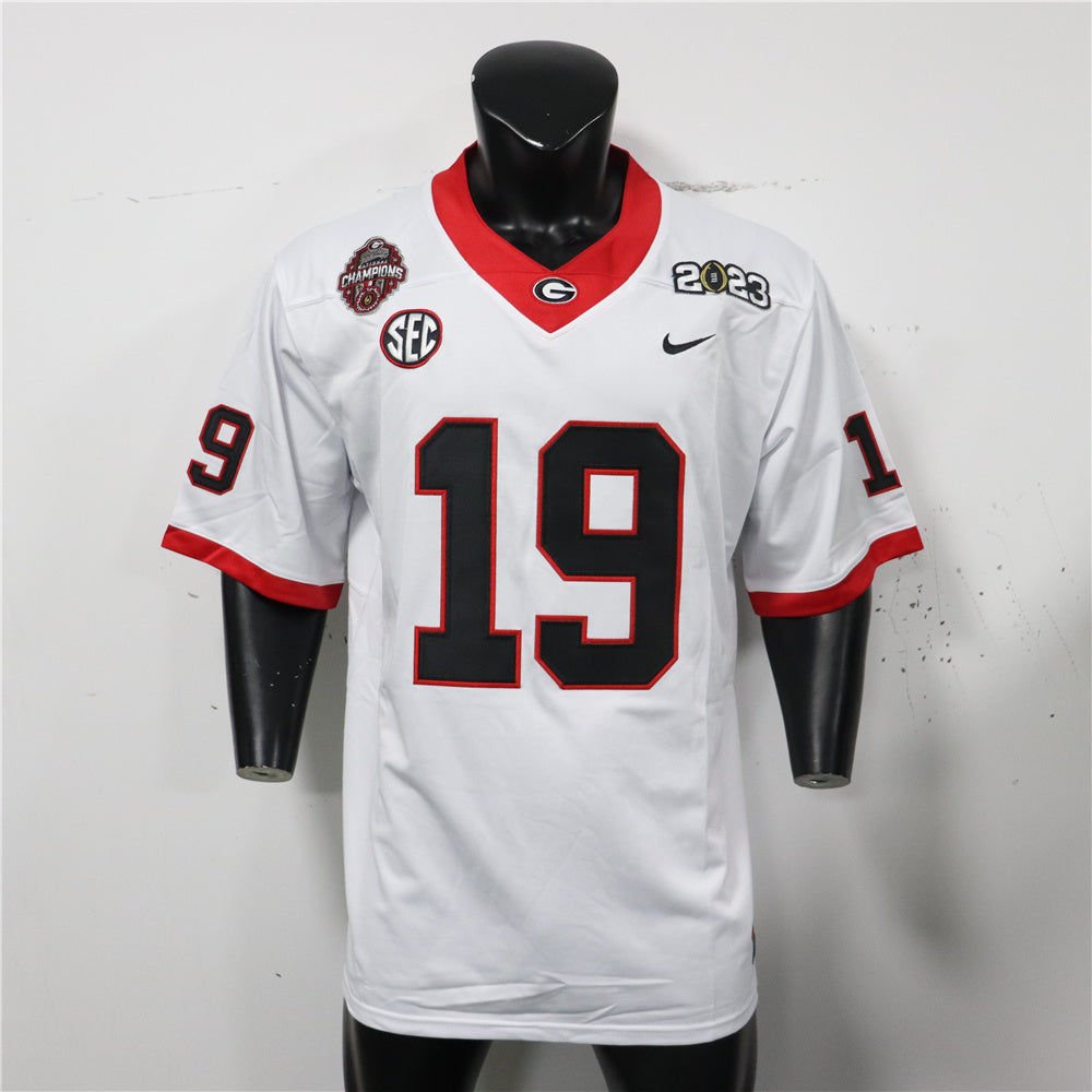 Men's #19 Brock Bowers Georgia Bulldogs College Football Jersey