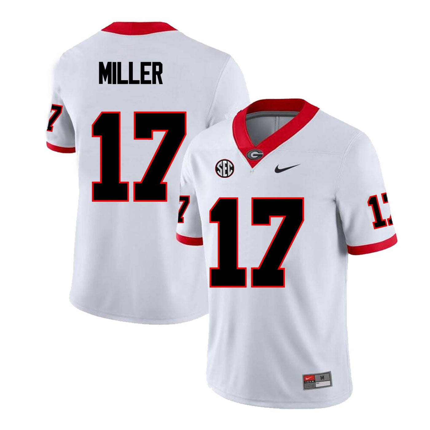 Men's #17 Jam Miller Georgia Bulldog College Football Jersey