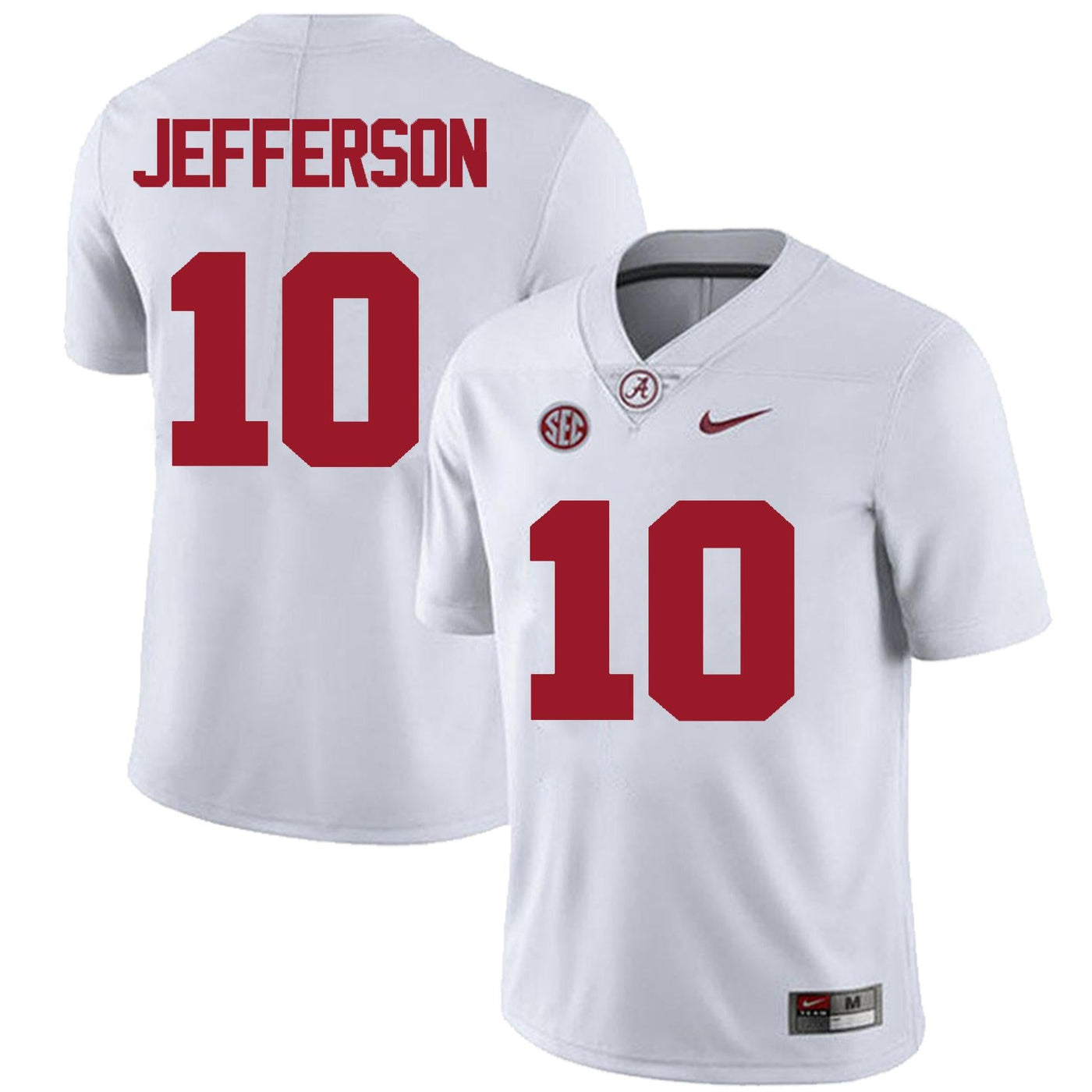 Men's #10 Justin Jefferson Alabama Crimson Tide Football Jersey