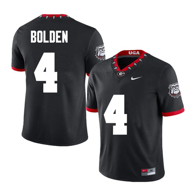 Men's #4 KJ Bolden Georgia Bulldogs Football Jersey