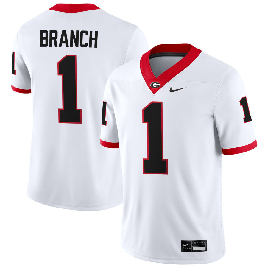 Men’s  #1 Zachariah Branch Georgia Bulldogs Football Jersey