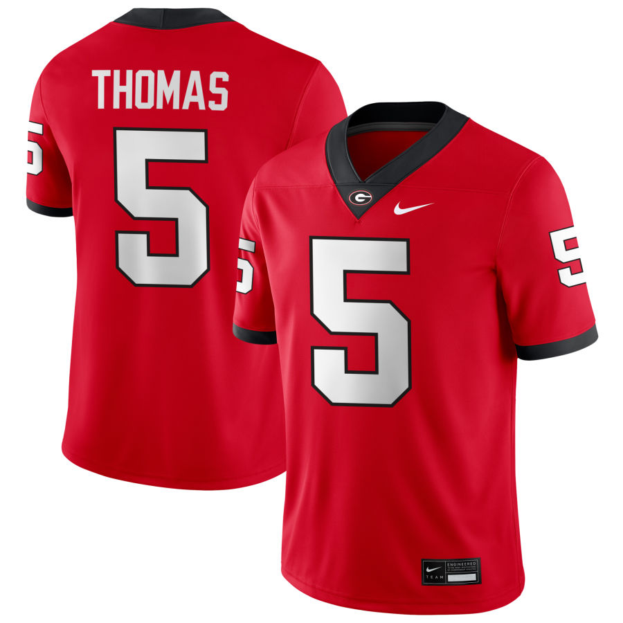 Men’s #5 Noah Thomas Georgia Bulldogs Football Jersey