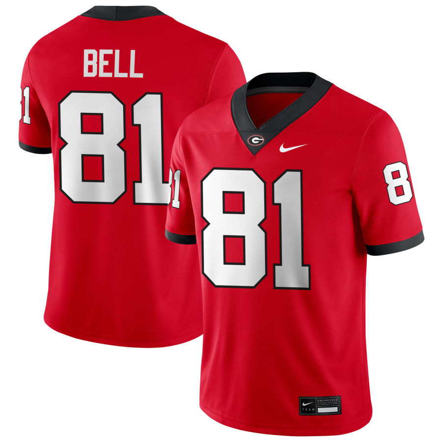 Men’s #81 Jeremy Bell Georgia Bulldogs Football Jersey