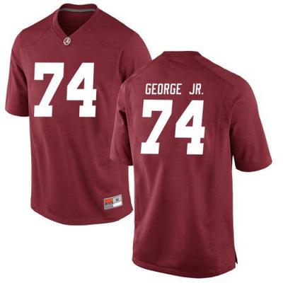 Men's #74 Damieon George Jr. Alabama Crimson Tide Football Jersey
