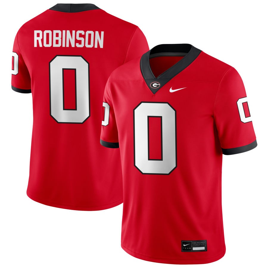Men's #0 Roderick Robinson II Georgia Bulldogs Football Jersey