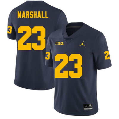 Men’s #23 Jordan Marshall Michigan Wolverines  Football Jersey