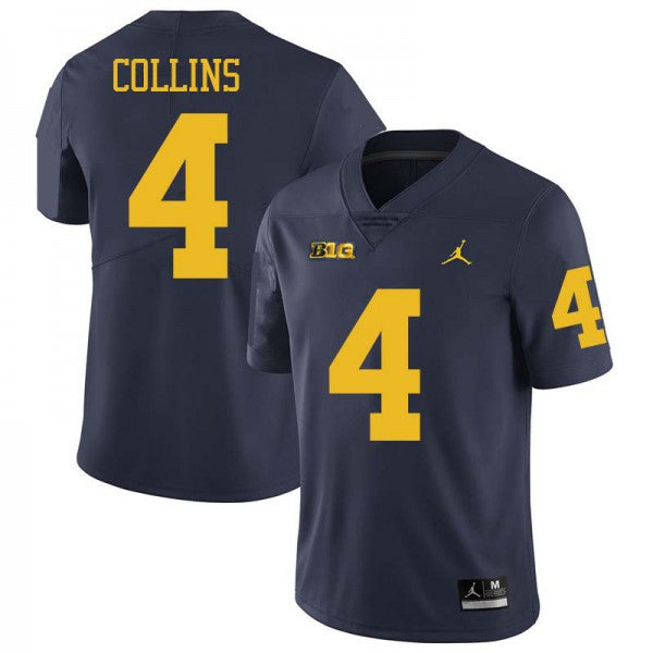 Men’s #4 Nico Collins Michigan Wolverines Football Jersey
