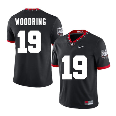 Men's #19 Peyton Woodring Georgia Bulldog College Football Jersey