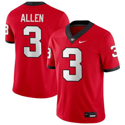 Men's #3 CJ Allen Georgia Bulldogs Football Jersey