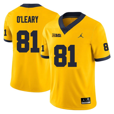 Men’s #81 Peyton O’Leary Michigan Wolverines Football Jersey