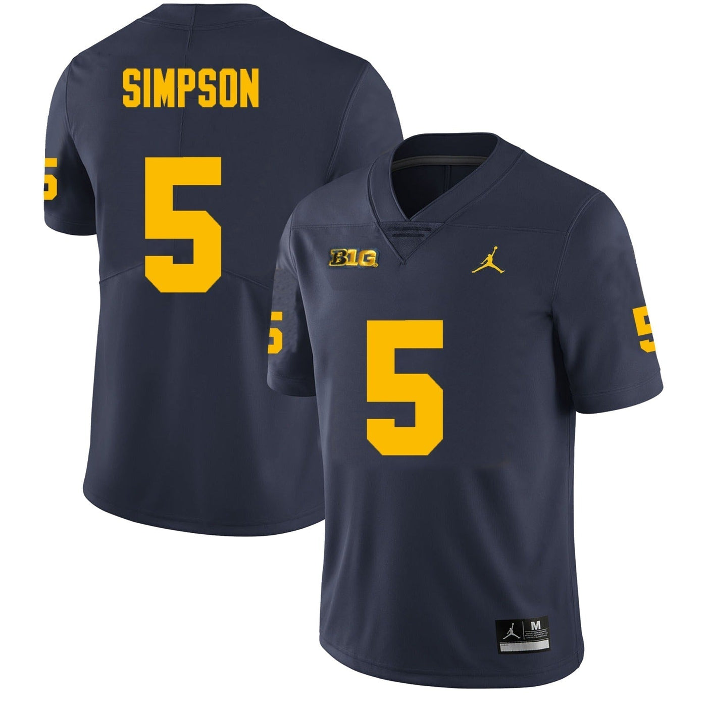 Men’s #5 Anthony Simpson Michigan Wolverines  Football Jersey