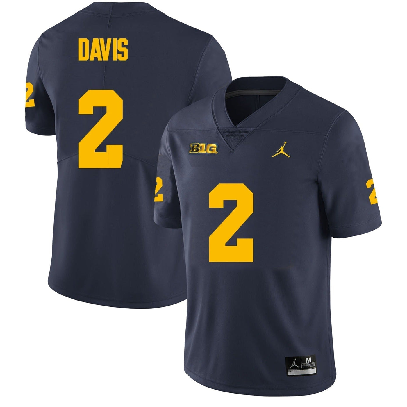 Men’s #2 Jadyn Davis Michigan Wolverines Football Jersey