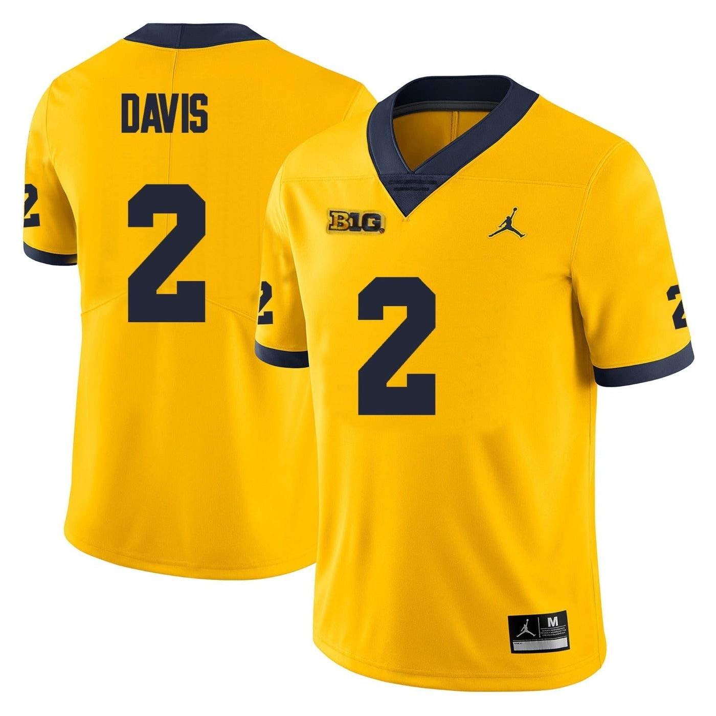 Men’s #2 Jadyn Davis Michigan Wolverines Football Jersey
