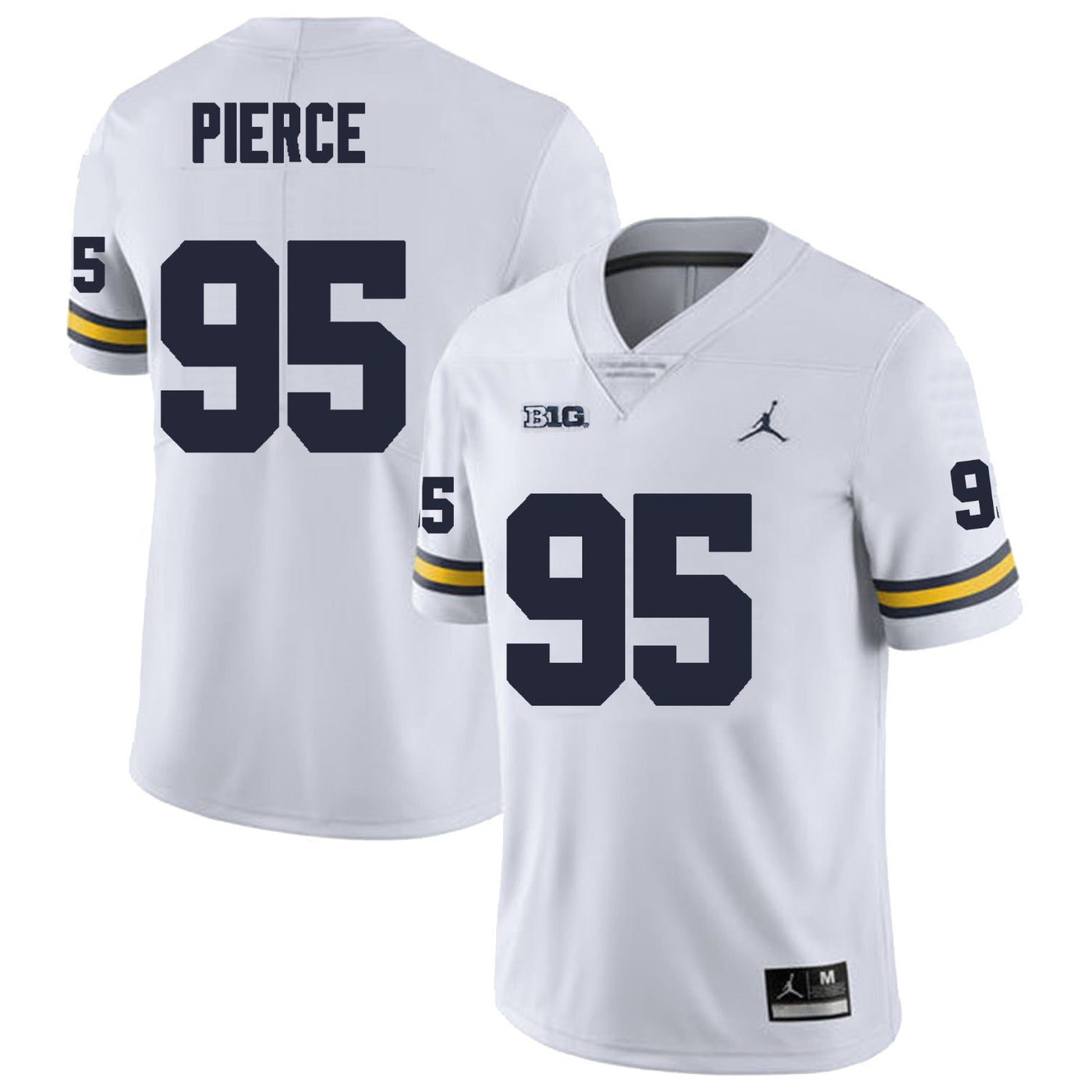 Men’s #95 Trey Pierce Michigan Wolverines Football Jersey