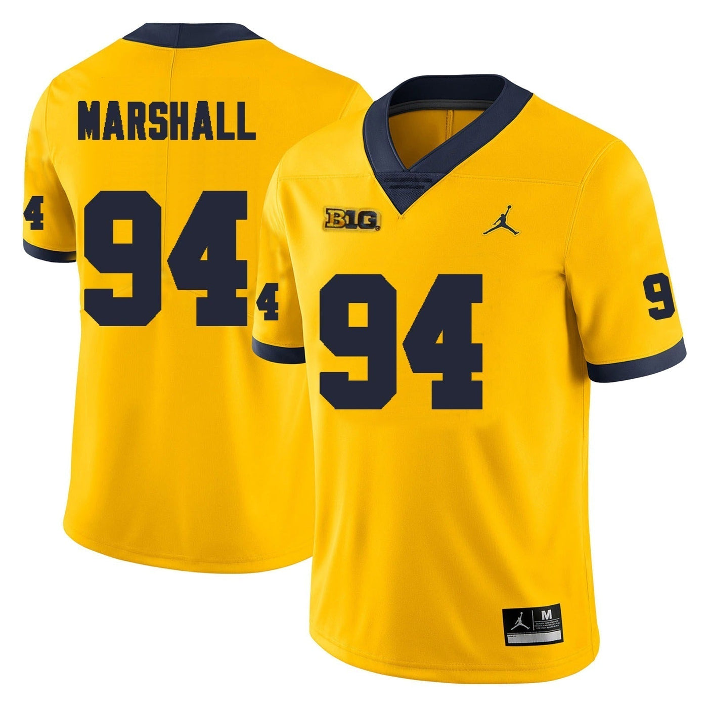 Men’s #94 Nate Marshall Michigan Wolverines Football Jersey