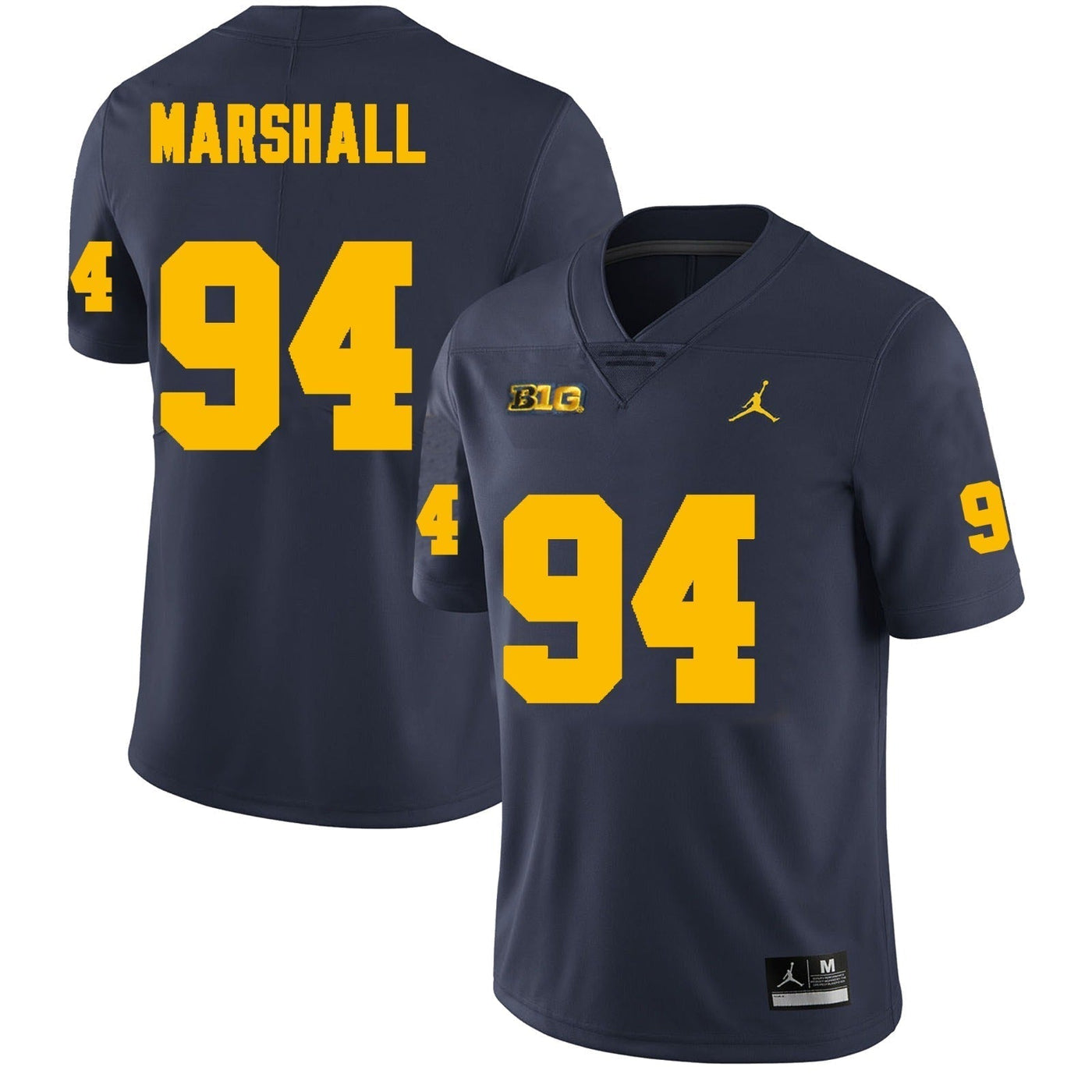 Men’s #94 Nate Marshall Michigan Wolverines Football Jersey