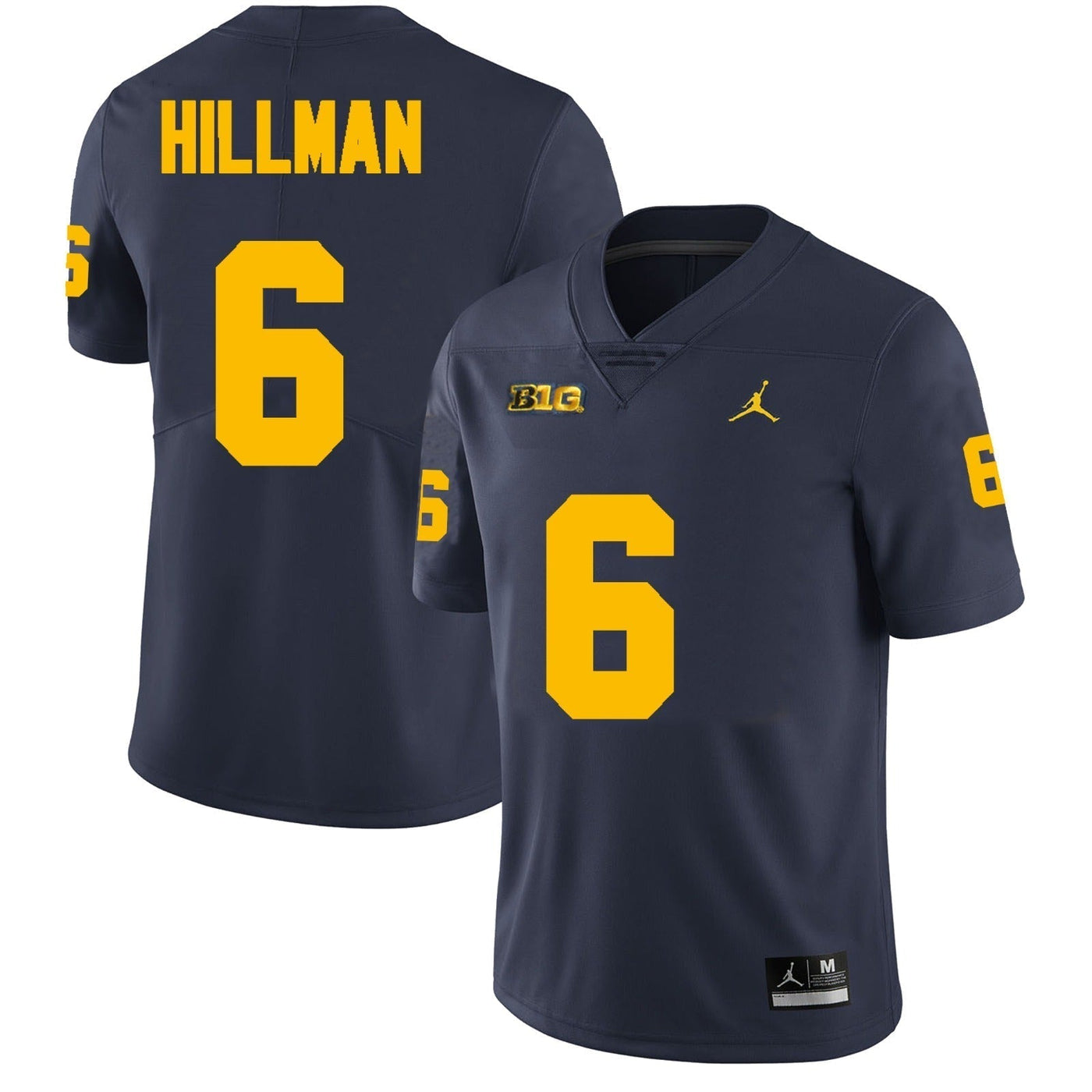 Men’s  #6 Brandyn Hillman Michigan Wolverines Football Jersey