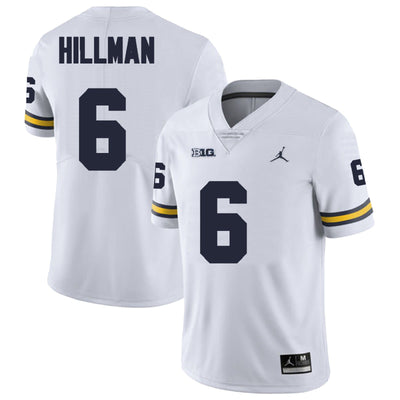 Men’s  #6 Brandyn Hillman Michigan Wolverines Football Jersey