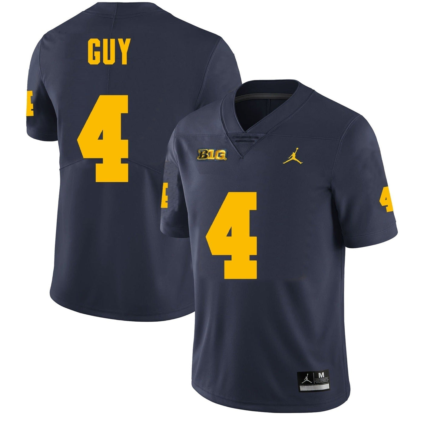 Men’s #4 TJ Guy Michigan Wolverines Football Jersey