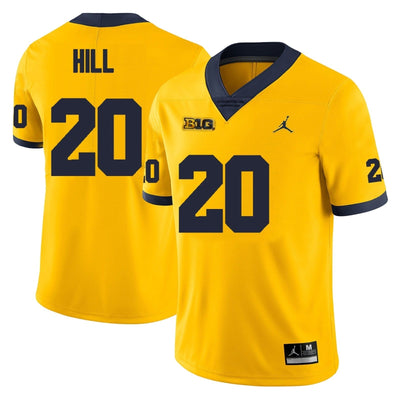 Men’s #20 Jyaire Hill Michigan Wolverines Football Jersey
