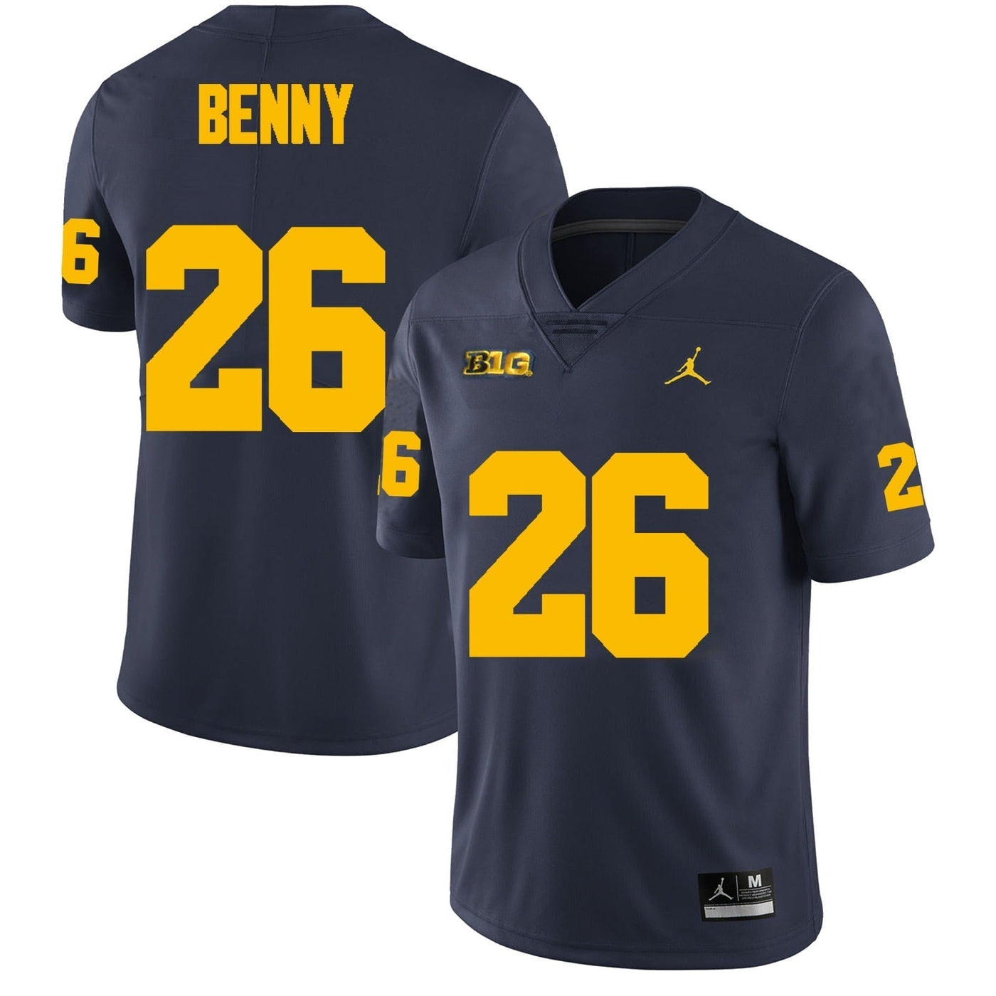 Men’s #26 Rayshaun Benny Michigan Wolverines Football Jersey