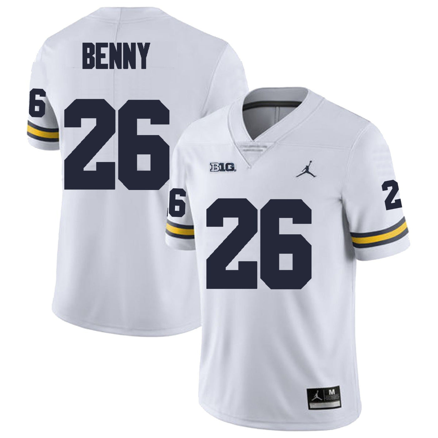 Men’s #26 Rayshaun Benny Michigan Wolverines Football Jersey