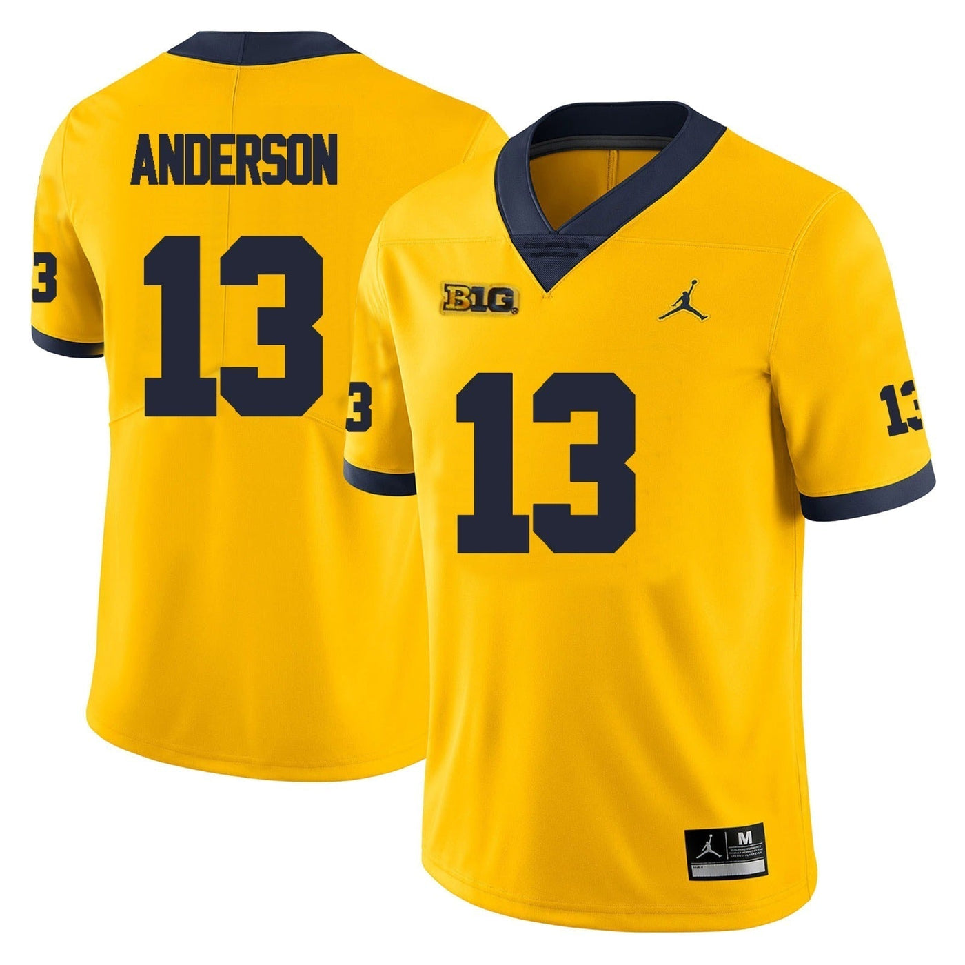 Men’s #13 Caleb Anderson Michigan Wolverines Football Jersey
