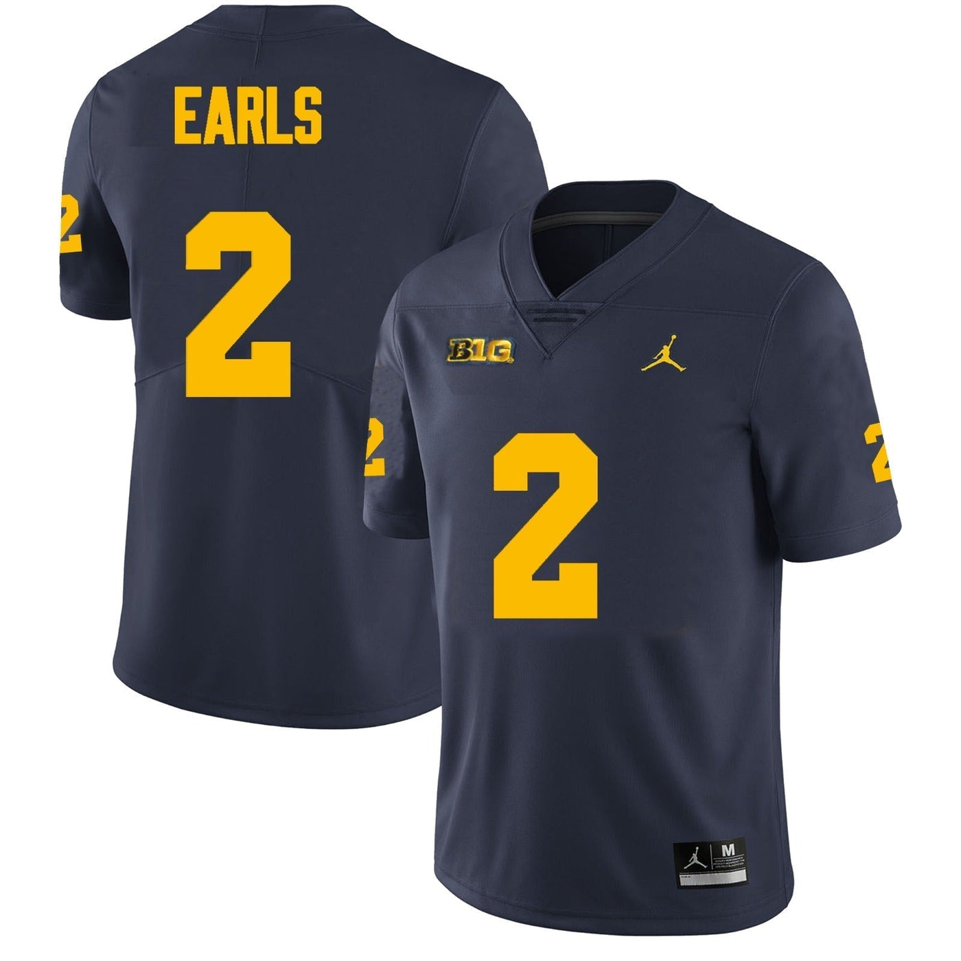 Men’s #2 Shamar Earls Michigan Wolverines Football Jersey