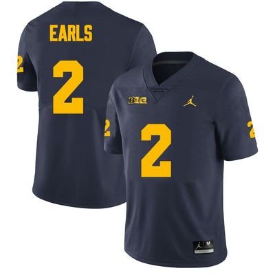 Men’s #2 Shamar Earls Michigan Wolverines Football Jersey