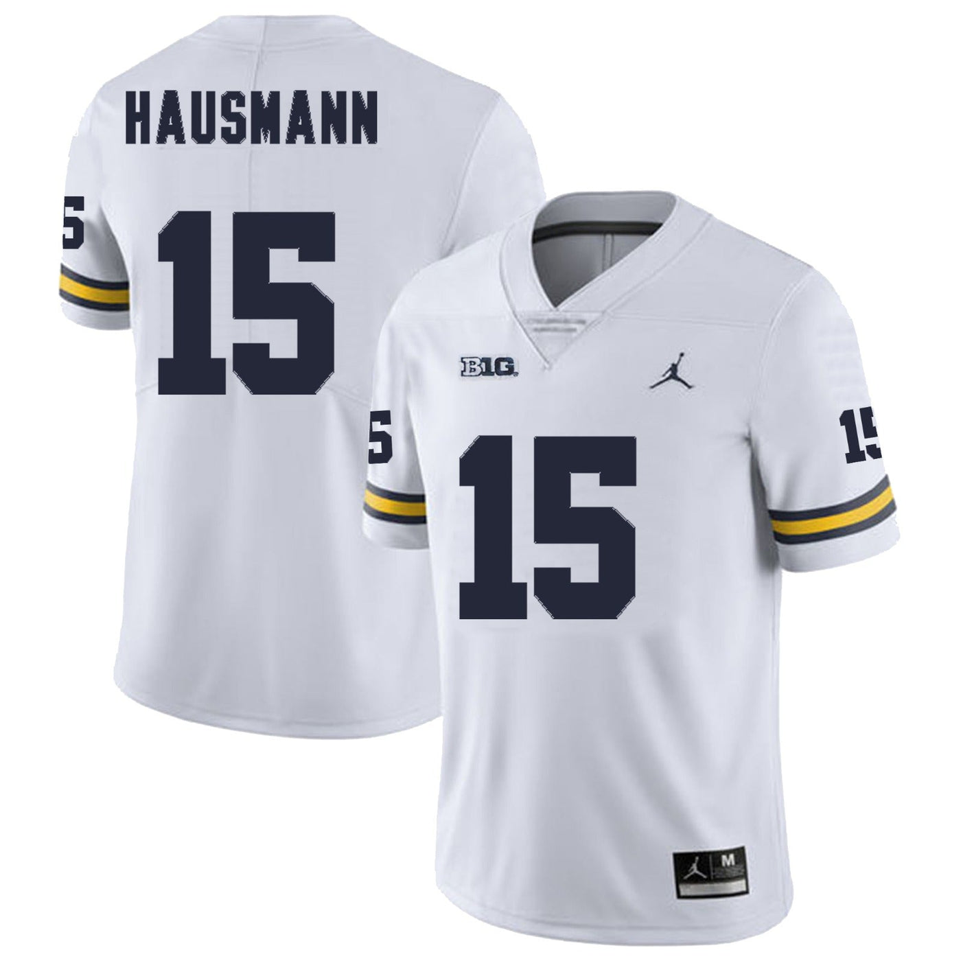 Men’s #15 Ernest Hausmann Michigan Wolverines Football Jersey
