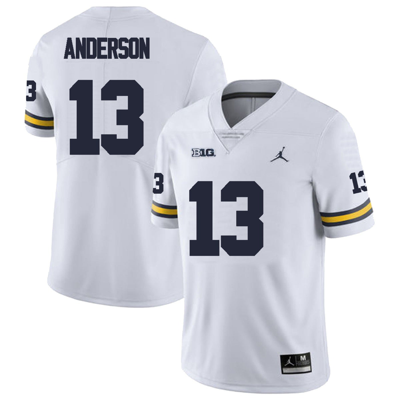 Men’s #13 Caleb Anderson Michigan Wolverines Football Jersey